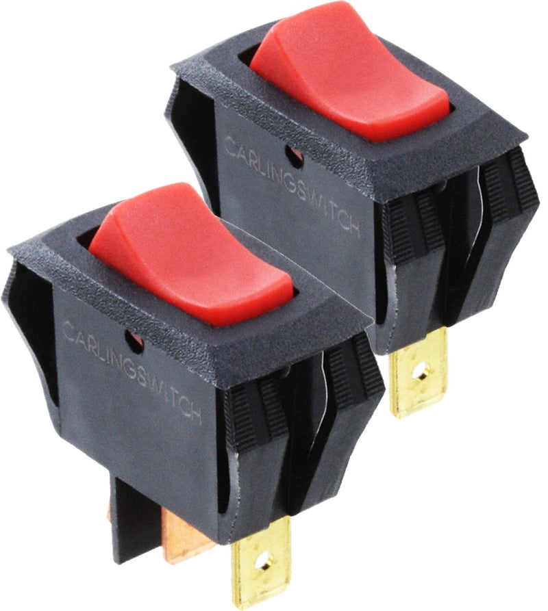 Carling Technologies 2X Carling Technologies Lra911-Rs-B/120N Lighted Rocker Switch,Spst,3 Connection - Image 1